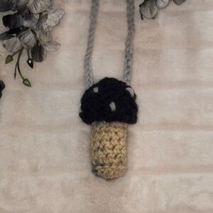 Multicolor Crochet Mushroom Lip Balm Holder